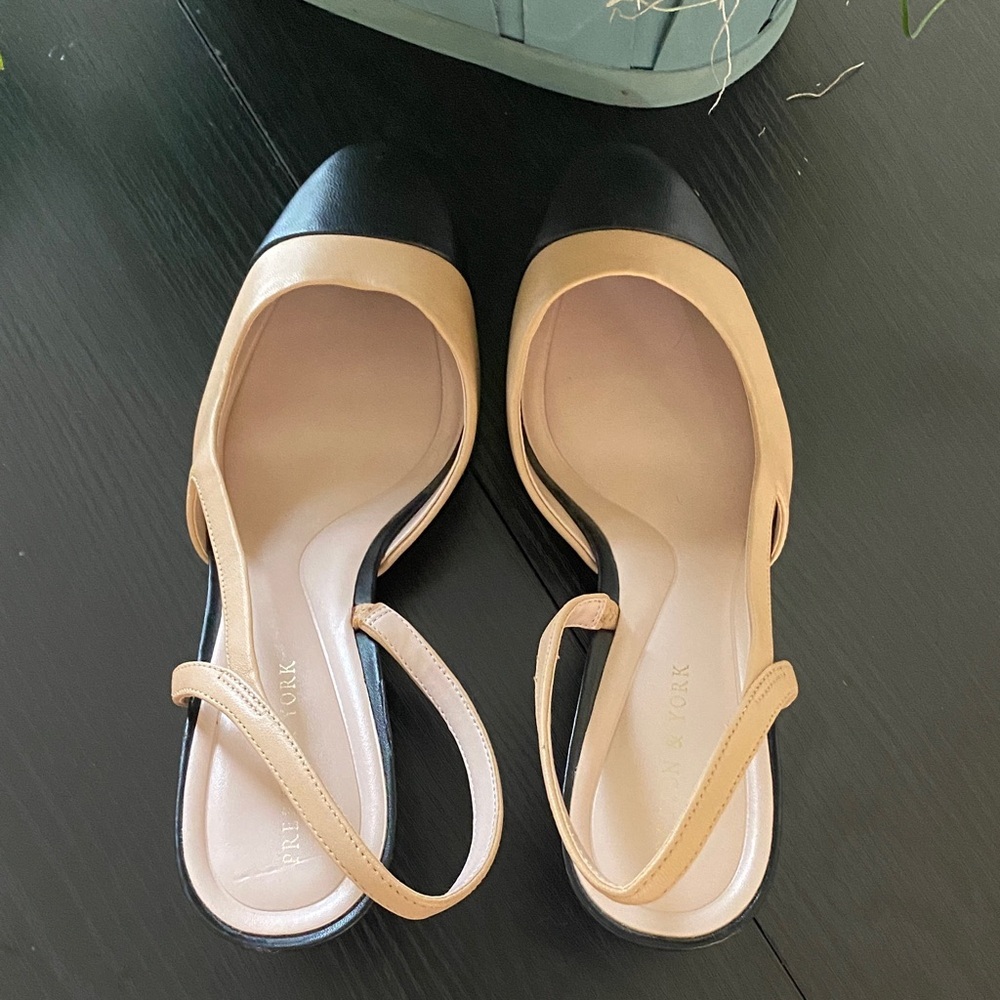 Preston & York Black and Tan Heels